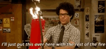 Maurice Moss Fire Extinguisher GIF