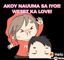 A chibi character in a hood waves beside the caption “AKOY NAUUMA SA IYO!!! MEET KA LOVE!”