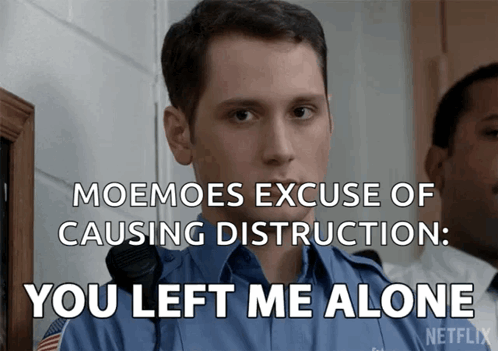 a man in a police uniform says you left me alone