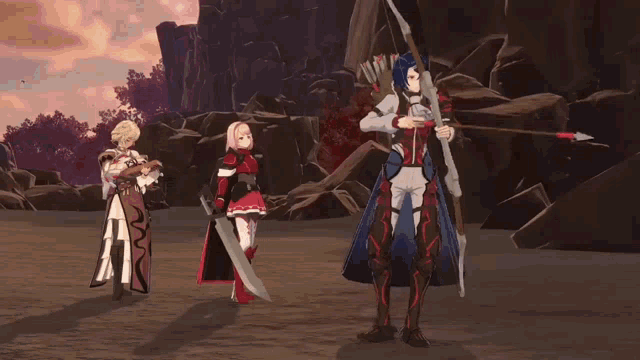a cartoon character is holding a bow and arrow in his hand