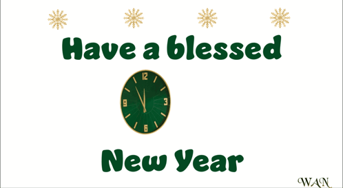 a poster that says have a blessed new year 2026