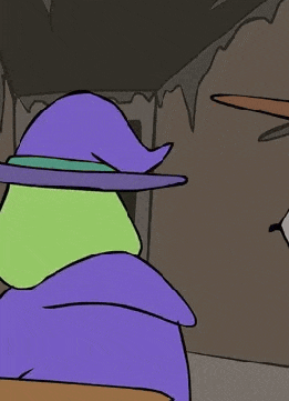 a cartoon of a frog wearing a hat and glasses