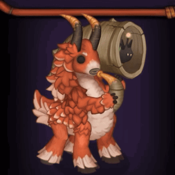 a cartoon of a goat with horns holding a horn
