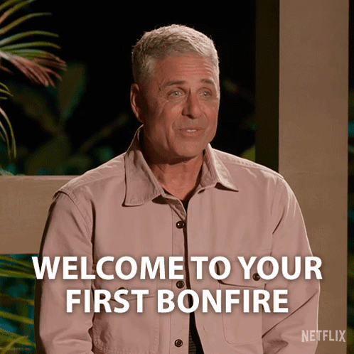 a man says welcome to your first bonfire on a netflix ad