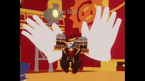 a cartoon character with wings and the words the lazy above him