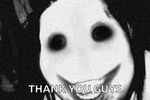 a black and white photo of a person with a smiley face on their face .