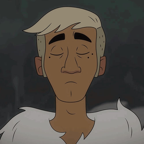 a cartoon drawing of a man with his mouth open