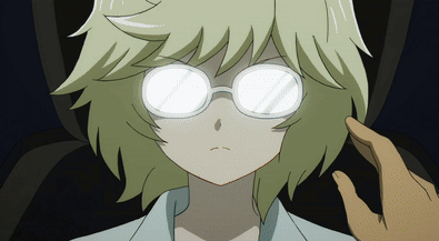 a close up of a person wearing glasses