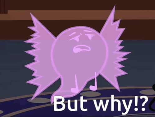 a cartoon of a ghost with the words but why on the bottom