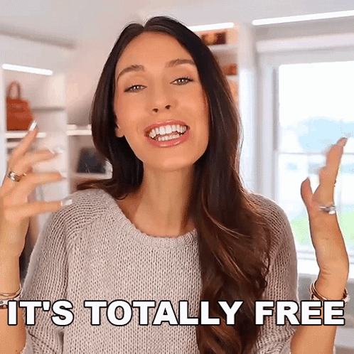a woman says it 's totally free in front of her
