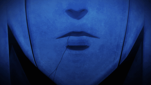a close up of a person 's mouth with a huge smile
