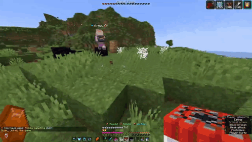 a screenshot of a minecraft game with a tnt block in the middle