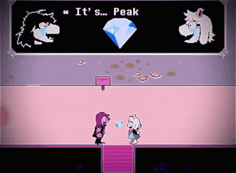 a video game scene with the words it 's peak on the bottom