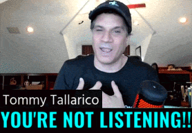 tommy tallarico says you 're not listening while wearing a black hat