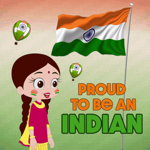 a poster that says proud to be an indian with a girl