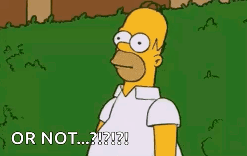 Homer Simpson slowly retreats into a hedge.