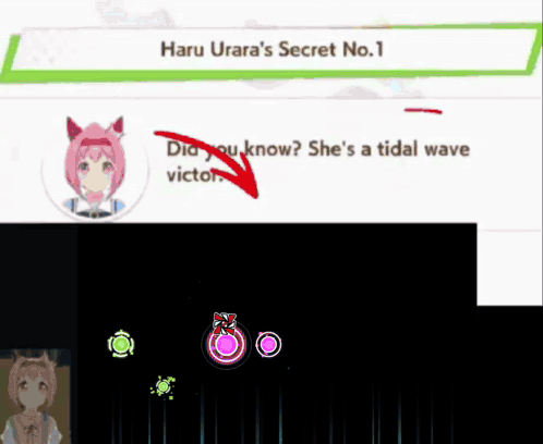 a screenshot of haru urara 's secret no 1