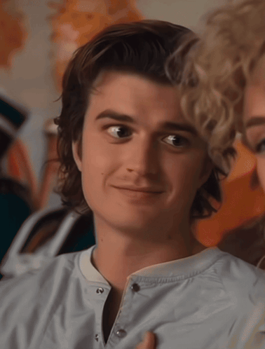 Steve Harrington gives an uneasy sideways look.