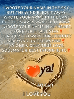 i wrote your name in the sky but the wind blew it away . i wrote your name in the sand but the waves washed it away