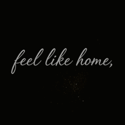 a sign that says " feel like home " even when home feels lonely