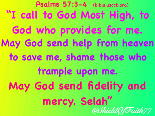 a bible verse that says psalms 57 3 4