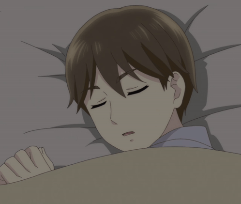 a cartoon of a boy with a surprised expression on his face