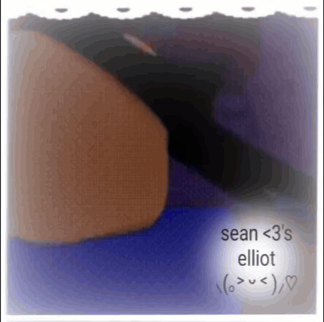 a picture of a person with the name sean < 3 's elliot written on the bottom