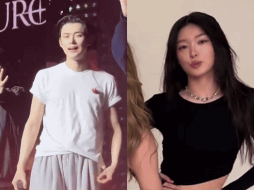 a man in a white t-shirt and a woman in a black crop top are standing next to each other