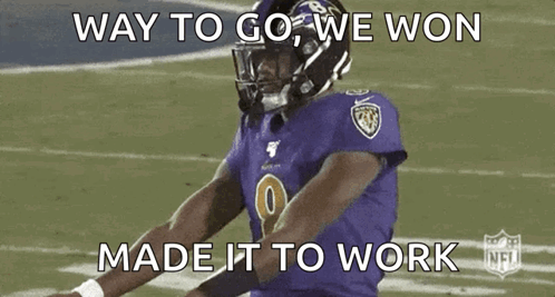 a football player wearing a purple jersey and a black helmet is standing on a field .