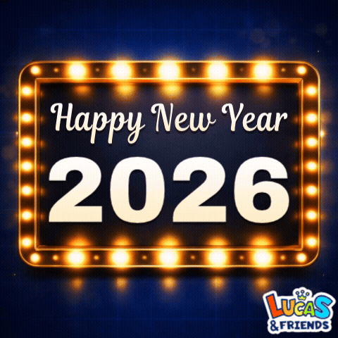 a sign that says happy new year 2026 is lit up