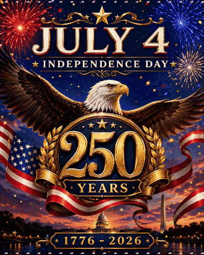 a poster for july 4th independence day with an eagle and fireworks