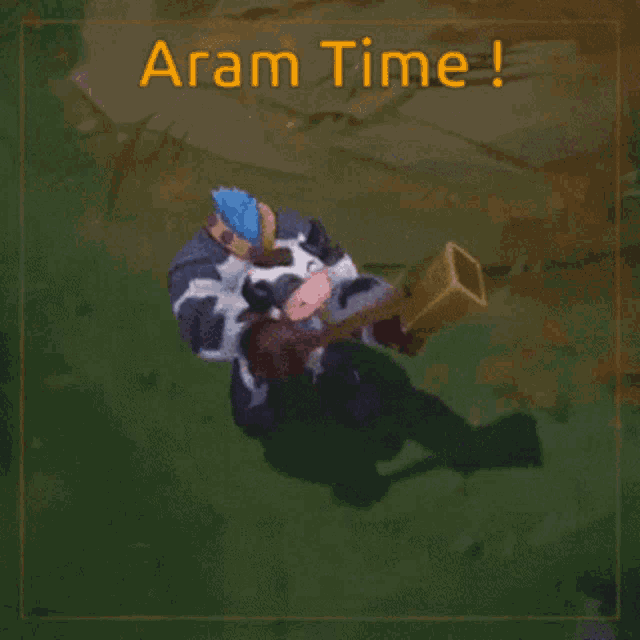 A League of Legends champion lies on the ground under the caption “Aram Time!”