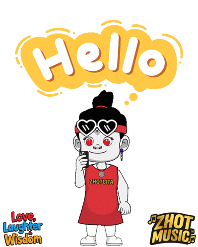 a cartoon of a girl wearing sunglasses and a zhotcita shirt talking on a cell phone