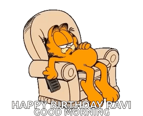 Garfield slouches in an armchair with a bored expression.