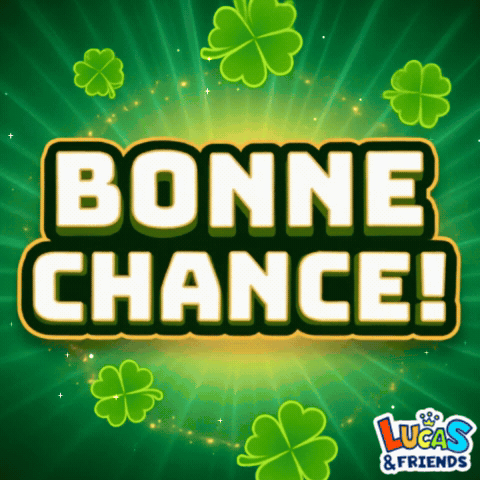 a lucas & friends advertisement with green clovers