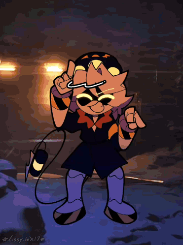 a drawing of a cartoon character with the name lissy lex17 at the bottom