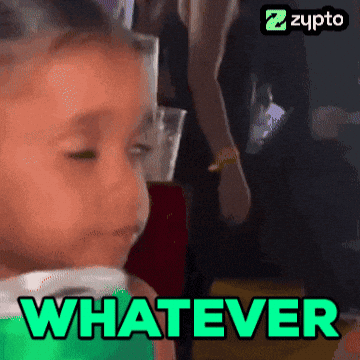 Child looks aside with a green “WHATEVER” caption.