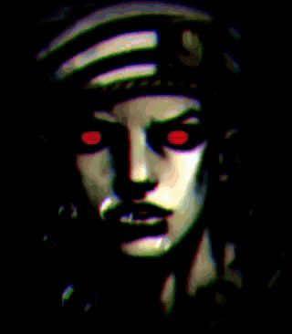 a blurry picture of a woman 's face with a purple background