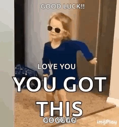 A woman in sunglasses dances confidently under captions reading “LOVE YOU” and “YOU GOT THIS.”