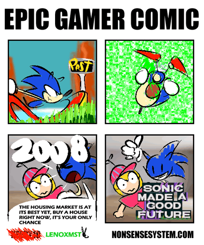 a comic about sonic the hedgehog and the housing market