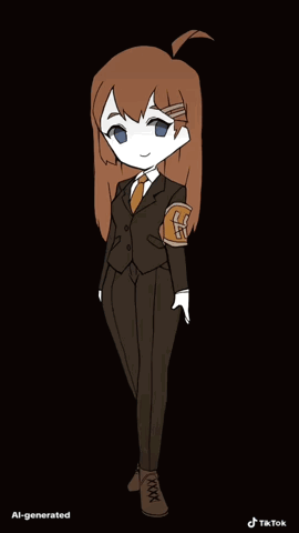 a cartoon drawing of a man in a suit and tie with tiktok written on the bottom