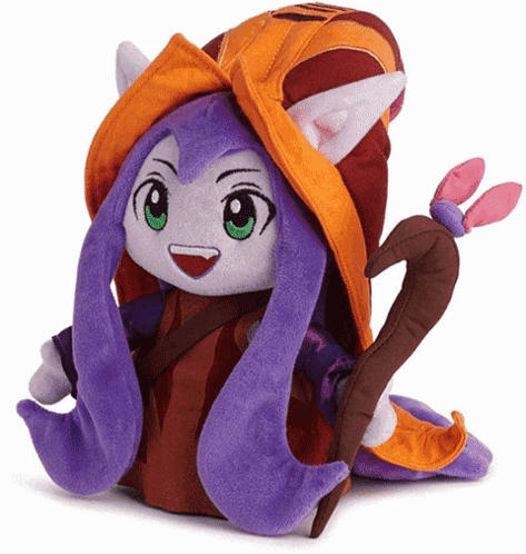 A plush Lulu character sits smiling on a white background.
