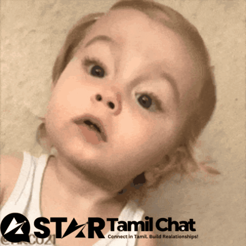 A toddler tilts their head with a curious, confused expression.