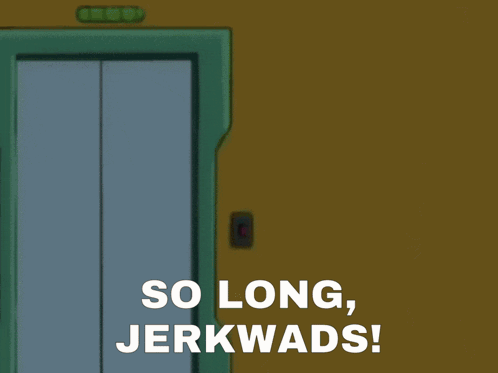 a cartoon of a woman holding a stuffed animal with the words so long jerkwads