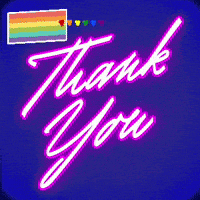 a neon sign that says thank you with ally on it