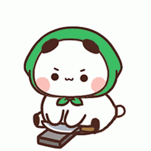Dudu wears a green hood and looks stern while holding a board.