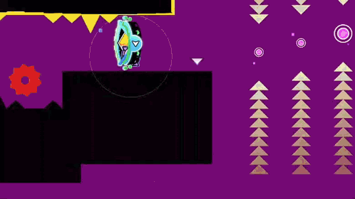 a screenshot of a video game with a purple object in the middle