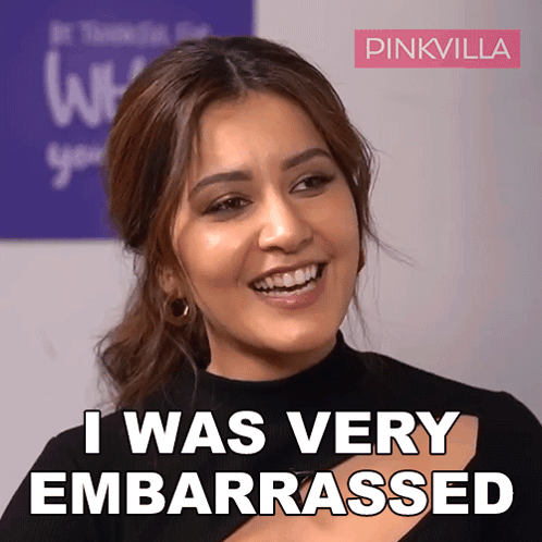 Woman says “I WAS VERY EMBARRASSED” during an interview.