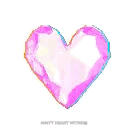 A soft pastel pink heart sits centered on a white background.