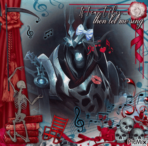 Karthus appears in icy armor inside a red-and-blue ornate holiday-style frame.